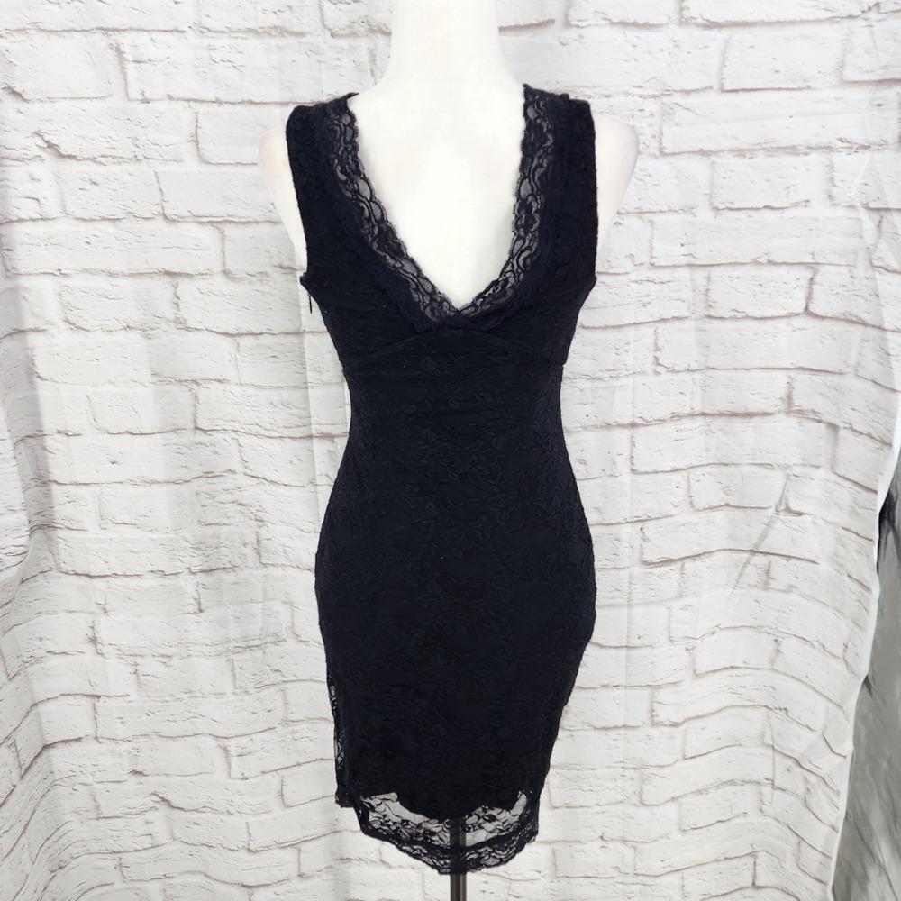Bebe Babydoll Dress Lace Bodycon Vixen Gothic Dark Romance Glam Going Out Small - Picture 2 of 10